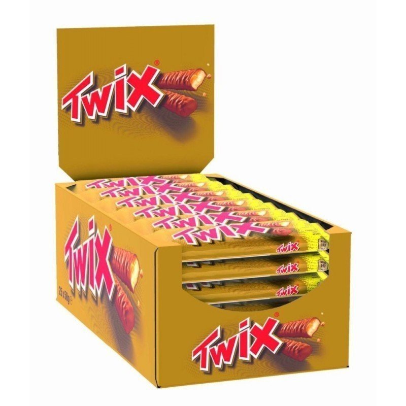 TWIX CAJA 25 UDS. CHUCHES Y DECORACION. PRECIOS DE FABRICA. www.chuchelandiajl.com