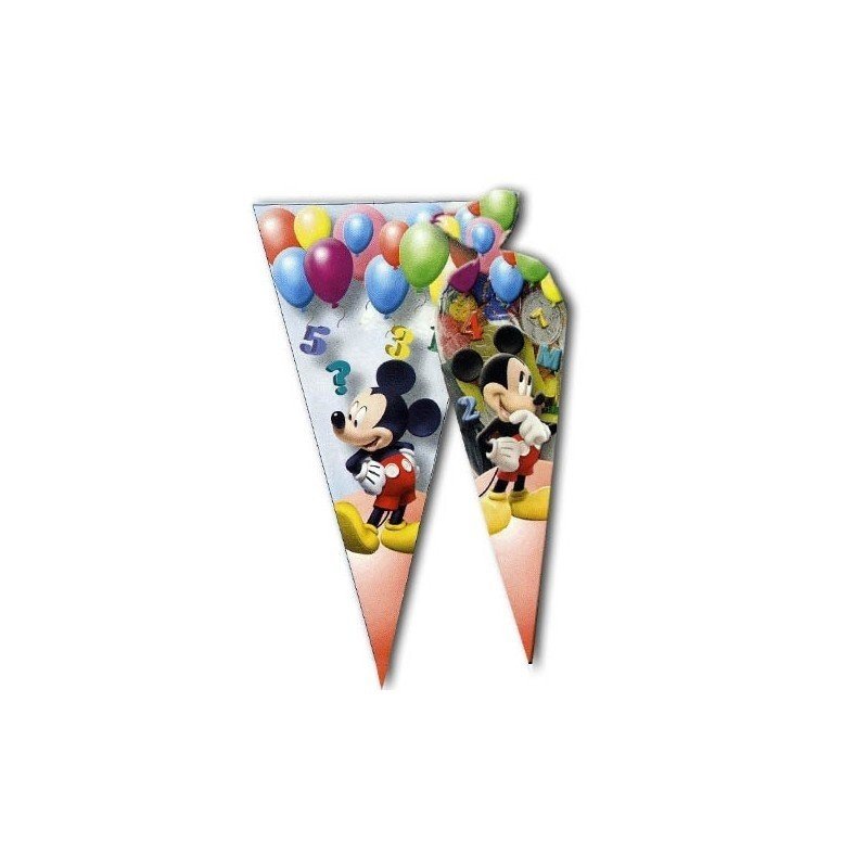 BOLSA CONO MICKEY 10UDS. CHUCHES Y DECORACION. PRECIOS DE FABRICA. www.chuchelandiajl.com