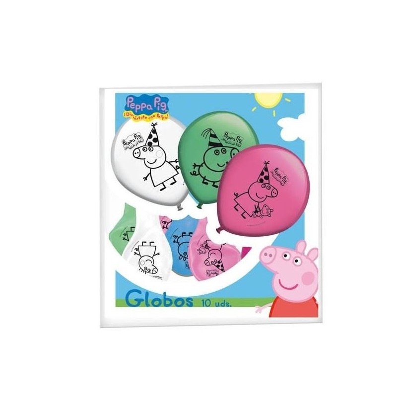 GLOBOS PEPPA PIG 8 UDS. CHUCHES Y DECORACION. PRECIOS DE FABRICA. www.chuchelandiajl.com