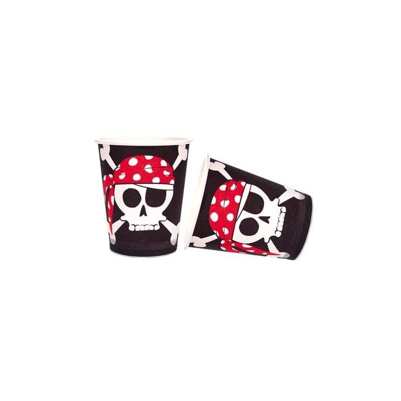 VASOS PIRATAS 8 UDS. CHUCHES Y DECORACION. PRECIOS DE FABRICA. www.chuchelandiajl.com