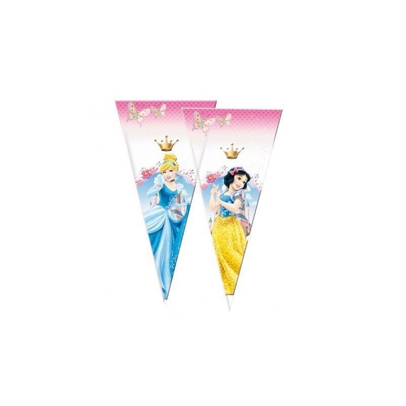 BOLSA CONOS PRINCESAS 6UDS. CHUCHES Y DECORACION. PRECIOS DE FABRICA. www.chuchelandiajl.com