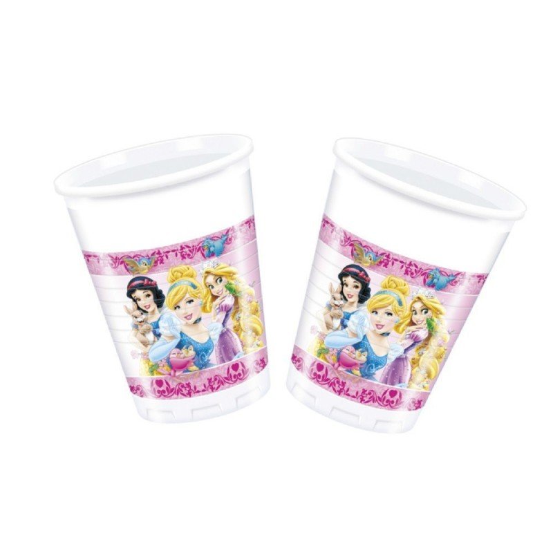 VASOS PRINCESAS 8UDS. CHUCHES Y DECORACION. PRECIOS DE FABRICA. www.chuchelandiajl.com