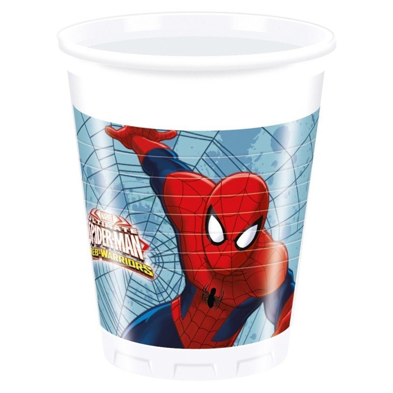 VASOS ULTIMATE SPIDERMAN 8UDS. CHUCHES Y DECORACION. PRECIOS DE FABRICA. www.chuchelandiajl.com