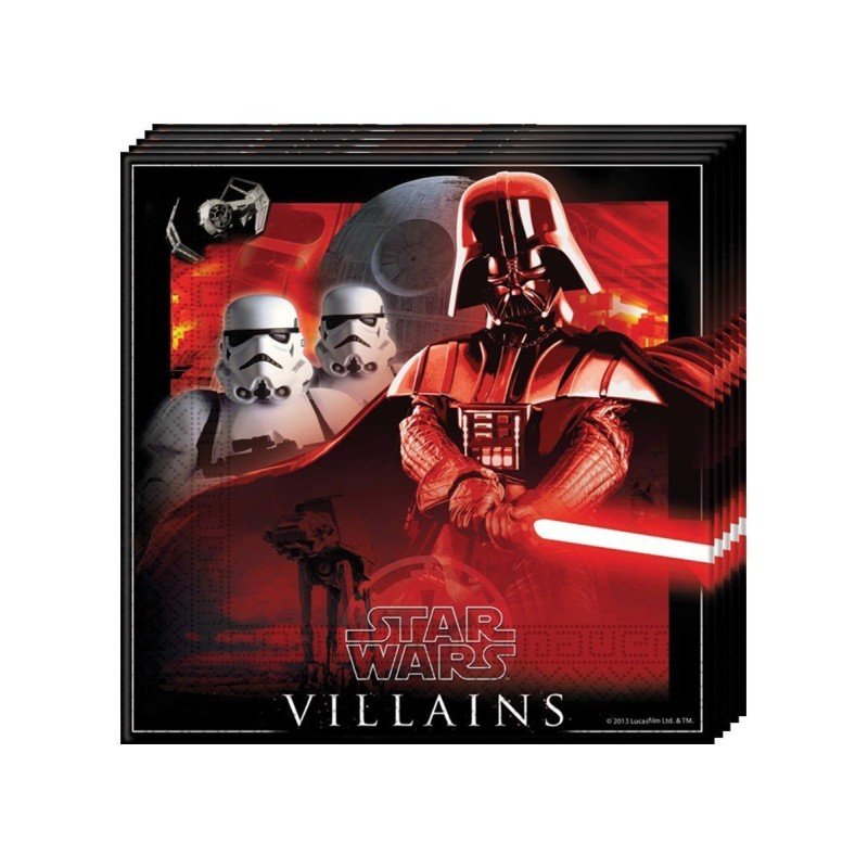 SERVILLETAS STAR WARS 20 UDS. CHUCHES Y DECORACION. PRECIOS DE FABRICA. www.chuchelandiajl.com