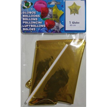 GLOBO ESTRELLA POLIAMIDA 46CM ORO. CHUCHES Y DECORACION. PRECIOS DE FABRICA. www.chuchelandiajl.com