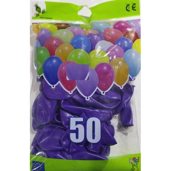 GLOBOS DE COLOR VIOLETA BOLSON 50 UDS. CHUCHES Y DECORACION. PRECIOS DE FABRICA. www.chuchelandiajl.com