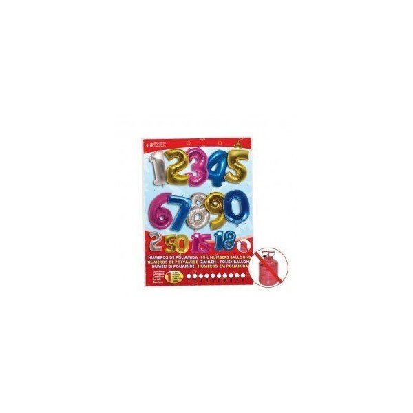 GLOBOS DE POLIAMIDA CON FORMA DE NUMEROS. CHUCHES Y DECORACION. PRECIOS DE FABRICA. www.chuchelandiajl.com
