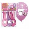 GLOBOS PRIMERA COMUNION NIÑA EDITABLE 8 UNIDADES. CHUCHES Y DECORACION. PRECIOS DE FABRICA. www.chuchelandiajl.com