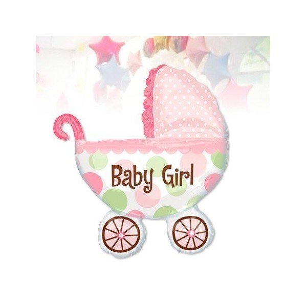 GLOBO COCHE CAPOTA BEBE NIÑO 70CM