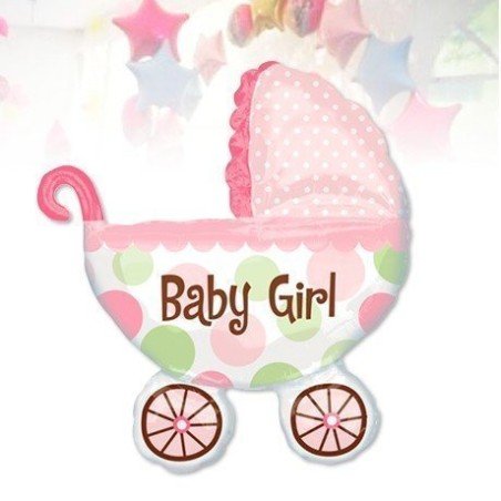 GLOBO COCHE CAPOTA BEBE NIÑO 70CM