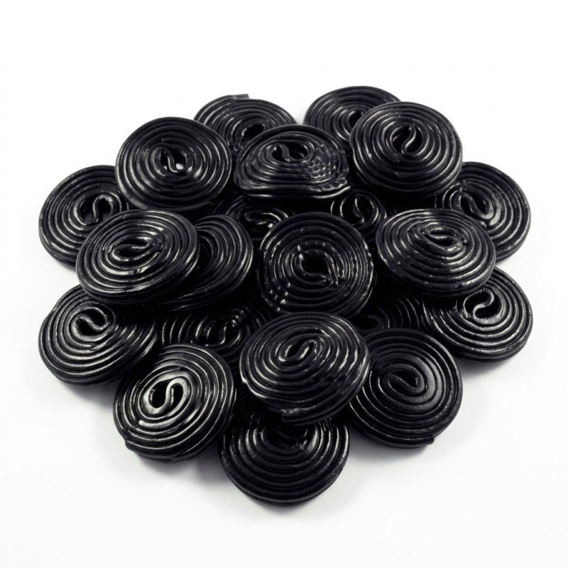 DISCO NEGRO REGALIZ BOLSITA 300GRS. CHUCHES Y DECORACION. PRECIOS DE FABRICA. www.chuchelandiajl.com
