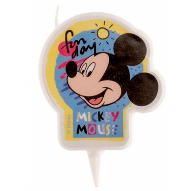 VELA DE CUMPLEAÑOS MICKEY. CHUCHES Y DECORACION. PRECIOS DE FABRICA. www.chuchelandiajl.com
