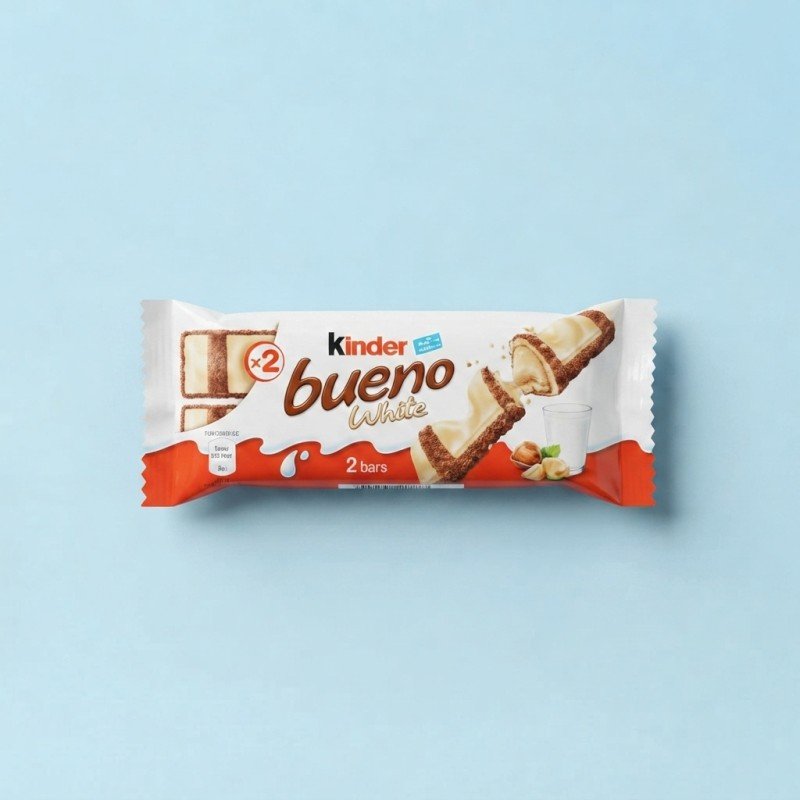KINDER BUENO WHITE 30 UNIDADES. CHUCHES Y DECORACION. PRECIOS DE FABRICA. www.chuchelandiajl.com