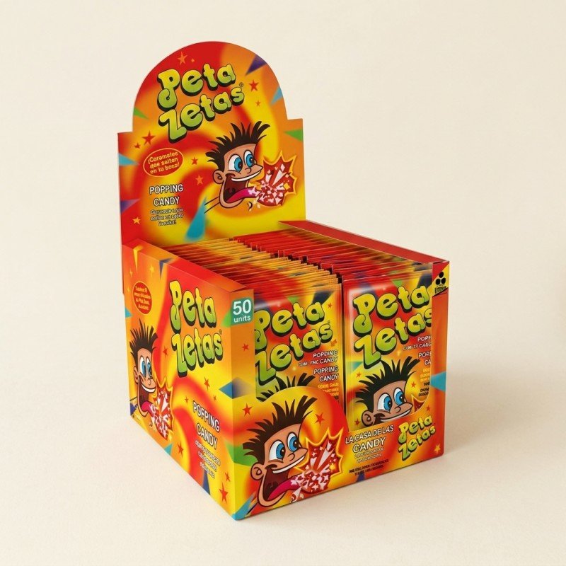 CAJA PETA ZETA FRESA 50 UDS. CHUCHES Y DECORACION. PRECIOS DE FABRICA. www.chuchelandiajl.com