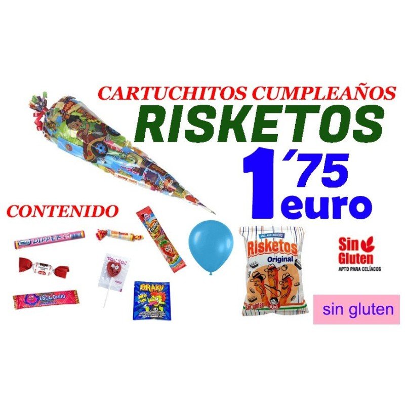 CONOS DE CHUCHES PARA CUMPLEAÑOS TAMAÑO EXTRA UNIDAD