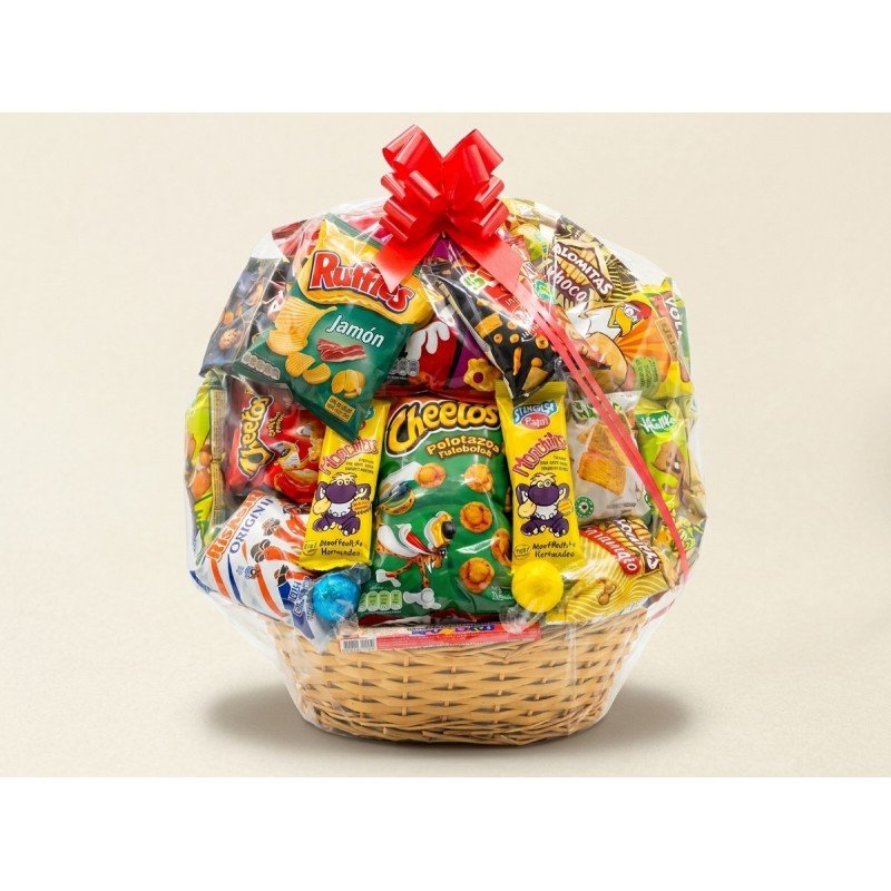CESTA DE CHUCHES Y GOMINOLAS MEDIANA