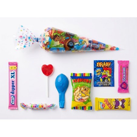 CONOS DE CHUCHES PARA CUMPLEAÑOS TAMAÑO EXTRA UNIDAD