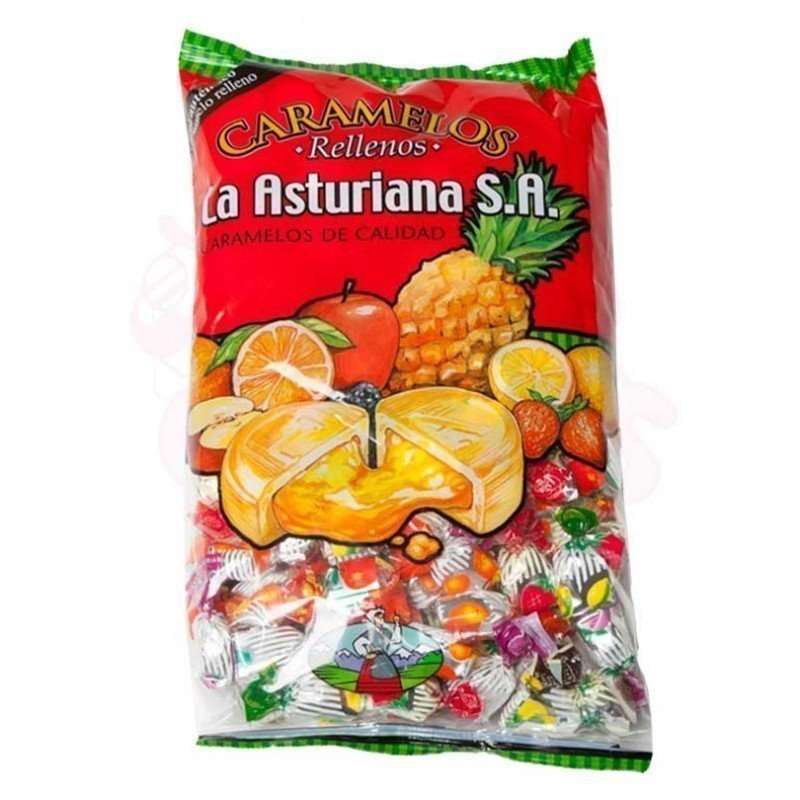 CARAMELO LA ASTURIANA RELLENO DE MIEL 1KG. CHUCHES Y DECORACION. PRECIOS DE FABRICA. www.chuchelandiajl.com